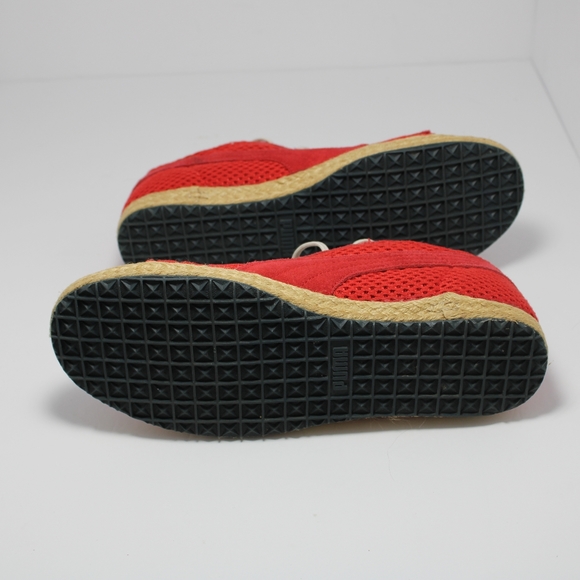 Puma Size 7 Red Suede Vtg Boho Style Sneakers - Picture 6 of 6